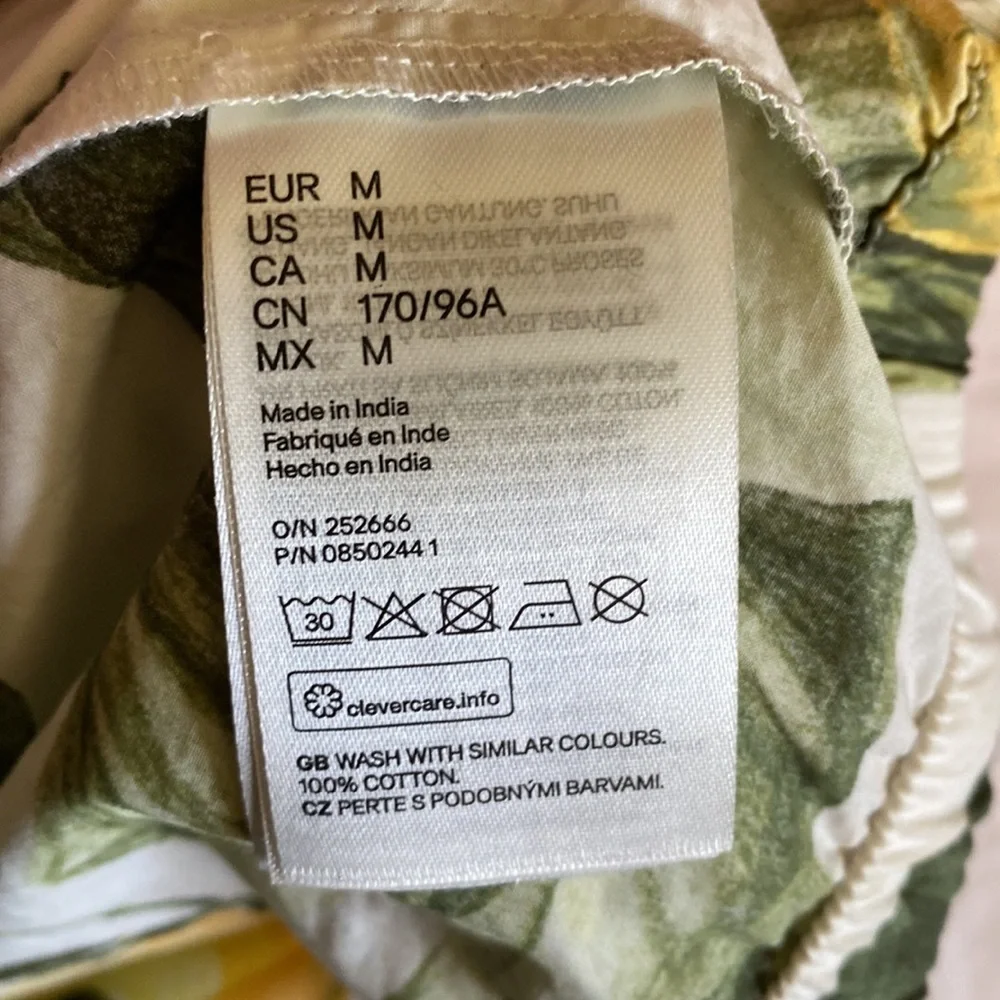 H&M New Lemon Tree Off The Shoulder Crop Top - Picture 7 of 7